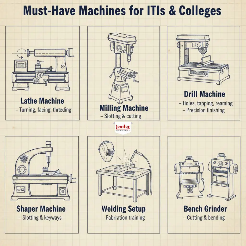 Common Machines Used in ITIs and Engineering Colleges